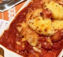 Three-Cheese Baked Pork Chop Rice