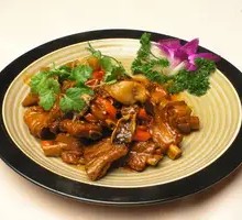 Pork Ribs with Large Fish Steamed Rice