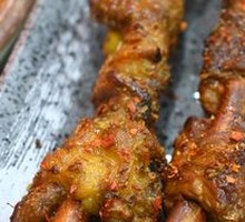Lamb Skewers on Red Willow Branches