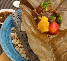 Grilled Beef Tongue in Oak Leaf