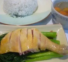 White Poached Chicken Leg Rice Combo