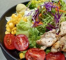 Lemon Chicken and Crab Stick Salad