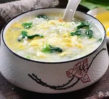 Vegetable Egg Rice Porridge