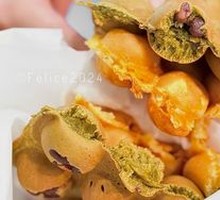Savory Cheese Matcha Red Bean Egg Waffle