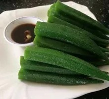 Blanched Okra with Mustard