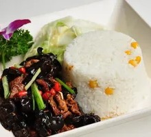 Wood Ear Mushroom and Pork Rice