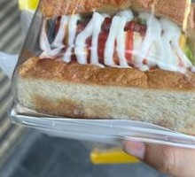 Cheese Ham Pan-Fried Egg Sandwich