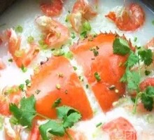 Portion of Fresh Crab and Shrimp Porridge