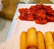 Juice Pork Cutlet with Crispy Milk Cake