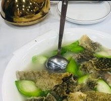 Fried Fish Skin with Bitter Gourd and Fish Dumplings