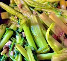 Iron Plate Shrimp Paste Mustard Greens Stems