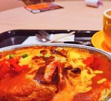 Thick Pork Cutlet Rice with Cheese Bake