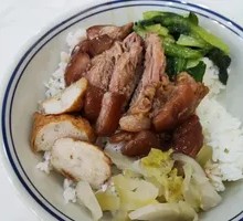 Pork Trotter Rice with Golden Meat Rolls