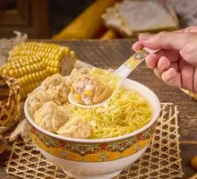 Corn and Water Chestnut Pork Dumpling Noodles
