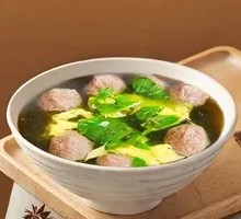 Nori and Beef Meatball Soup