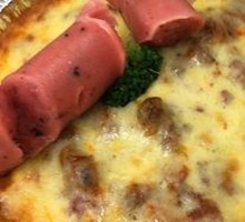 Cheese Beef Fried Rice Bake