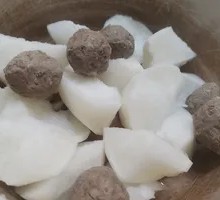 White Radish Beef Meatballs