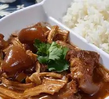 Pork Hand Rice with Pig Offal Soup