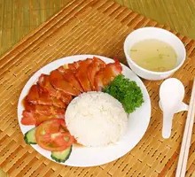 Pork Ear and Char Siu Rice