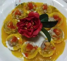 Steamed Yam with Sea Urchin and Crab Roe
