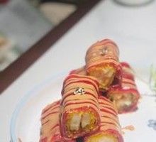 Golden Shrimp Red Rice Noodle Roll