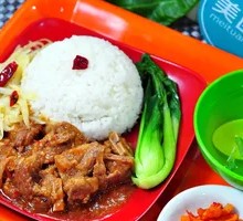 Braised Pork Belly with Garlic Pork Rib Rice