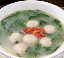 Black Pork Meatball and Goji Berry Soup