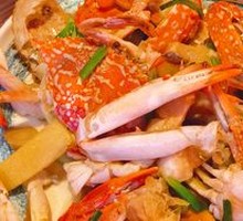 Stir-Fried Flower Crab with Ginger and Scallion