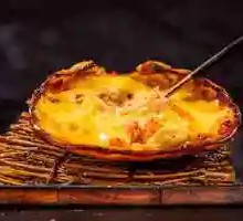 Cheese-Baked Crab Meat Cover