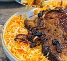Slow-Roasted Beef Brisket with Smoked Rice