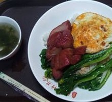 Thick BBQ Pork Rice with Egg