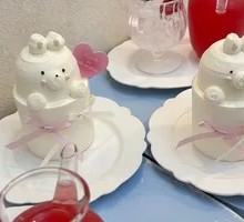 Cherry Pink Bunny Berry Chocolate Cake