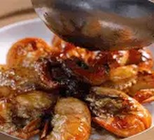 Red Passion Fruit and Plum Baked Tiger Prawns