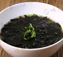 Fish Dumpling and Purple Seaweed Soup