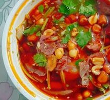 Spicy Sichuan Beef and Ox Tripe in Sour Soup