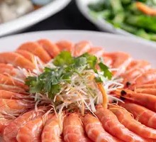 Steamed shrimp with soy sauce