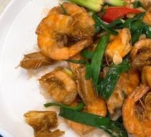 Ginger and Scallion Stir-fried Shrimp with Mustard