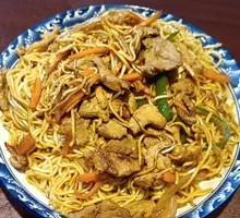 Egg and Meat Fried Noodles