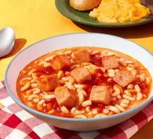Tomato and Meatball Noodle Soup