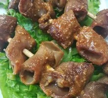 Fried Beef Intestine Skewers