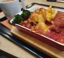 Three-Cheese Baked Pork Chop Rice
