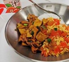 Fried Tofu with Pork and Tomato Egg Stir-fry