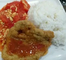 Crispy Pork Cutlet Tomato Rice