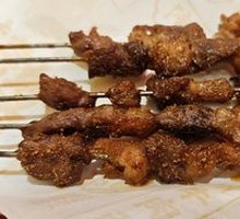 Skewered Lamb on Steel Rod