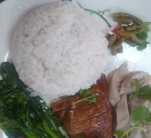 Roast Duck and Pork Intestine Rice