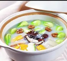 Liver and Pork Rice Porridge with Mustard Greens