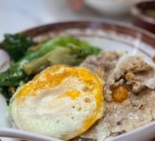 Salted Egg Squid Meatball Rice