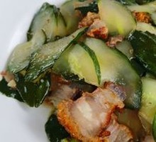 Cucumber Stir-fried with Char Siu