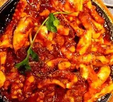 Grilled Squid on Iron Plate