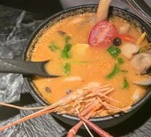 Traditional Tom Yum Goong Seafood Soup